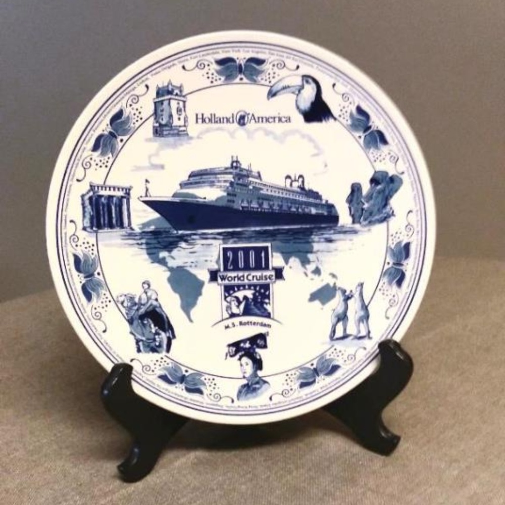 Blue Delft Holland America Plate